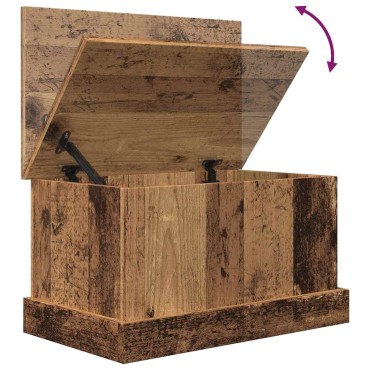vidaXL Κουτί Αποθήκευσης Όψη Παλαιού Ξύλου 30x50x28cm Επεξ.Ξύλο 1 τεμ.
