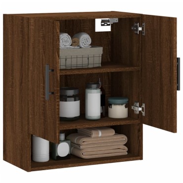 vidaXL Ντουλάπι Τοίχου Καφέ Δρυς 60x31x70cm Επεξεργασμένο Ξύλο 1 τεμ.