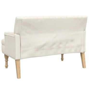 vidaXL Παγκάκι 113x64,5x75,5cm Λινό με Μαξιλάρια