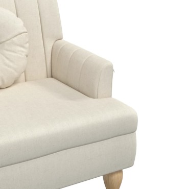 vidaXL Παγκάκι 113x64,5x75,5cm Λινό με Μαξιλάρια