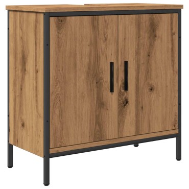 vidaXL Ντουλάπι Νιπτήρα Αρτισιανή Δρυς 60x30x60cm Επεξ. Ξύλο 1 τεμ.