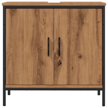 vidaXL Ντουλάπι Νιπτήρα Αρτισιανή Δρυς 60x30x60cm Επεξ. Ξύλο 1 τεμ.