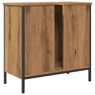 vidaXL Ντουλάπι Νιπτήρα Αρτισιανή Δρυς 60x30x60cm Επεξ. Ξύλο 1 τεμ.