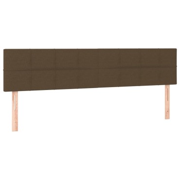 vidaXL Κρεβάτι Boxspring με Στρώμα Σκούρο Καφέ 160x200 εκ Υφασμάτινο