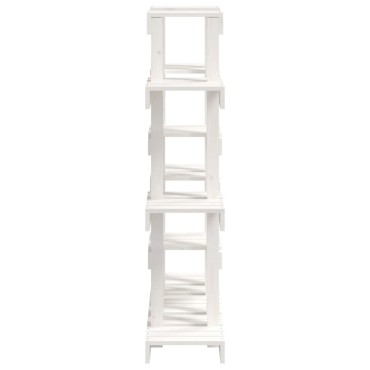 vidaXL Βάση Γλάστρας Λευκή 104,5x25x109,5 εκ. από Μασίφ Ξύλο Πεύκου