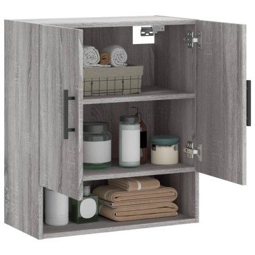 vidaXL Ντουλάπι Τοίχου Γκρι Sonoma 60x31x70cm από Επεξεργ. Ξύλο 1 τεμ.