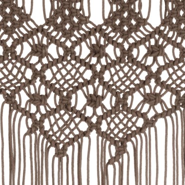 vidaXL Κουρτίνα Μακραμέ Taupe 140x240cm Βαμβακερή