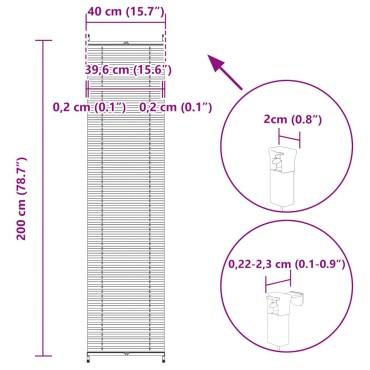 Σύστημα Σκίασης Πλισέ Λευκό 40 x 200 εκ.