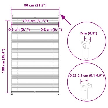 Σύστημα Σκίασης Πλισέ Κρεμ 80 x 100 εκ.