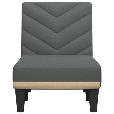 vidaXL Ανάκλιντρο Σκούρο Γκρι Υφασμάτινο 55x140x70cm 1 τεμ.