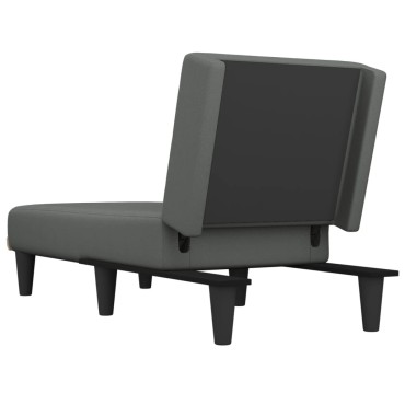 vidaXL Ανάκλιντρο Σκούρο Γκρι Υφασμάτινο 55x140x70cm 1 τεμ.