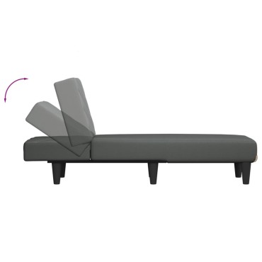 vidaXL Ανάκλιντρο Σκούρο Γκρι Υφασμάτινο 55x140x70cm 1 τεμ.