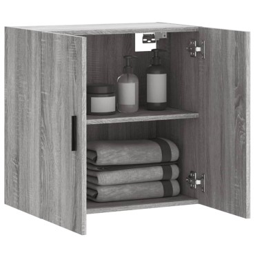 vidaXL Ντουλάπι Τοίχου Γκρι Sonoma 60x31x60cm από Επεξεργασμένο Ξύλο 1 τεμ.