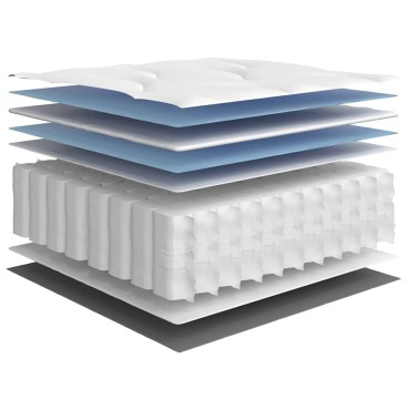 vidaXL Στρώμα με Pocket Springs Μεσαία Σκληρότητα 90x220cm 1 τεμ. - Μονό