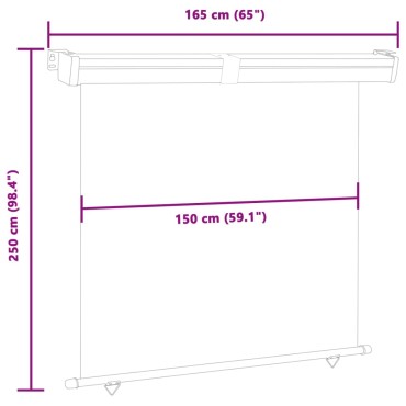 vidaXL Σκίαστρο Βεράντας Πλαϊνό Καφέ 165 x 250 εκ.