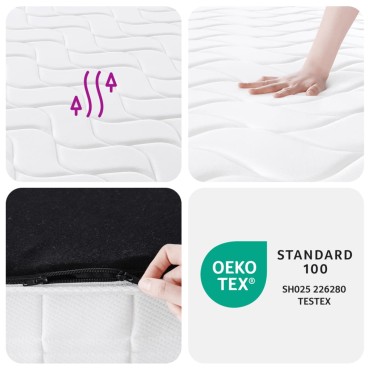 vidaXL Στρώμα με Pocket Springs Μεσαία Σκληρότητα 80x200cm 1 τεμ. - Μονό