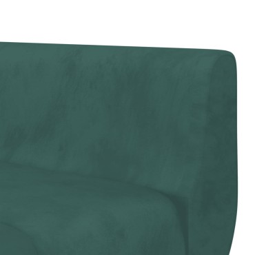 vidaXL Καναπές Κρεβάτι Γωνιακός Σκ. Πράσινο 275x140x70cm Βελούδινος 1 τεμ.