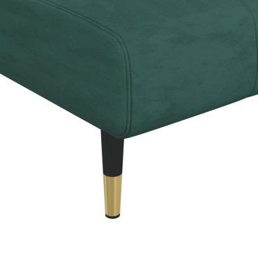 vidaXL Καναπές Κρεβάτι Γωνιακός Σκ. Πράσινο 275x140x70cm Βελούδινος 1 τεμ.