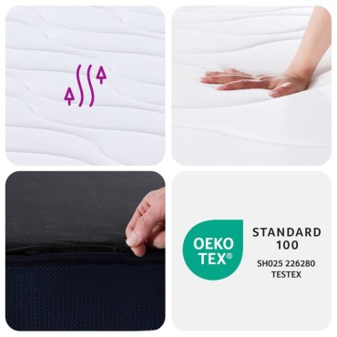 vidaXL Στρώμα με Pocket Springs Μεσαία Σκληρότητα 80x200cm 1 τεμ. - Μονό