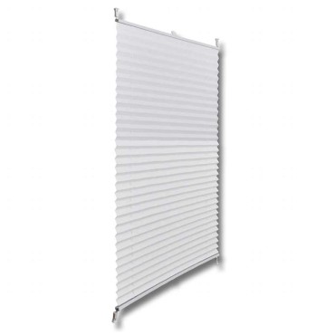Πλισέ στόρι σκίασης 80x125cm Λευκό