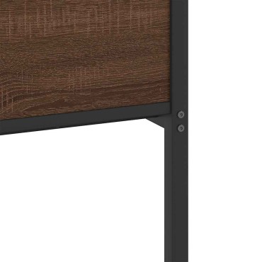 vidaXL Πλαίσιο Κρεβ. Χωρ. Στρώμα Καφέ Δρυς 90x200 εκ. Επεξ. Ξύλο