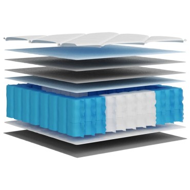 vidaXL Στρώμα με Pocket Springs Μεσαία Σκληρότητα 90x200cm 1 τεμ. - Μονό