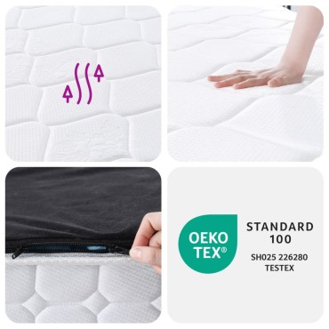 vidaXL Στρώμα με Pocket Springs Μεσαία Σκληρότητα 90x200cm 1 τεμ. - Μονό