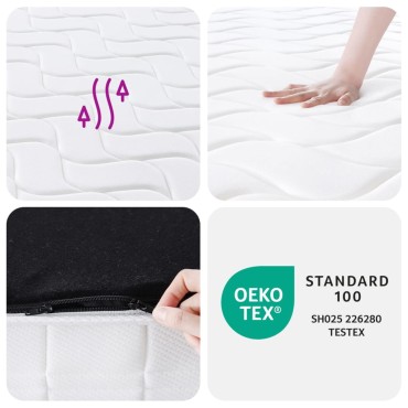 vidaXL Στρώμα με Pocket Springs Μεσαία Σκληρότητα 90x200cm 1 τεμ. - Μονό