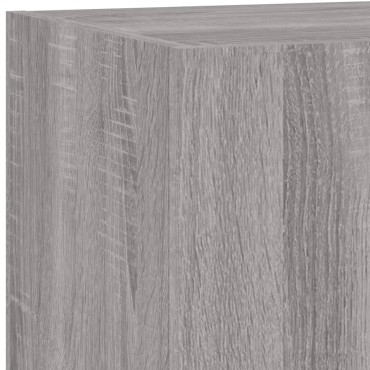 vidaXL Έπιπλο Τοίχου Τηλεόρασης με LED Γκρι Sonoma 100x35x31cm