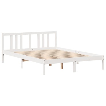 vidaXL Κρεβάτι Βιβλιοθήκη Χωρίς Στρώμα 150x200 εκ Μασίφ Ξύλο Πεύκου