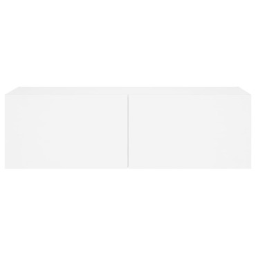 vidaXL Έπιπλο Τοίχου Τηλεόρασης με LED Λευκό 100x35x31cm