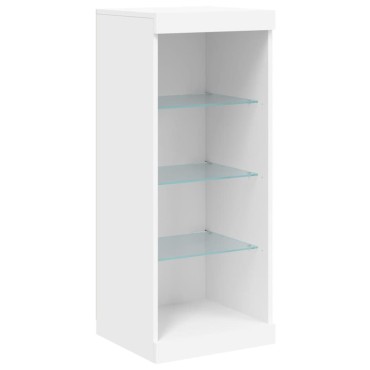 vidaXL Μπουφές με Φώτα LED Λευκός 41x37x100cm 1 τεμ.