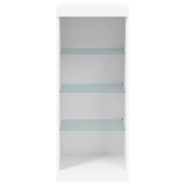 vidaXL Μπουφές με Φώτα LED Λευκός 41x37x100cm 1 τεμ.