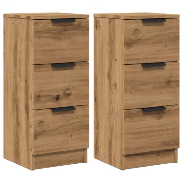 vidaXL Sideboards 2 τεμ. Artisan Oak 30x30x70cm Κατασκευασμένο ξύλο