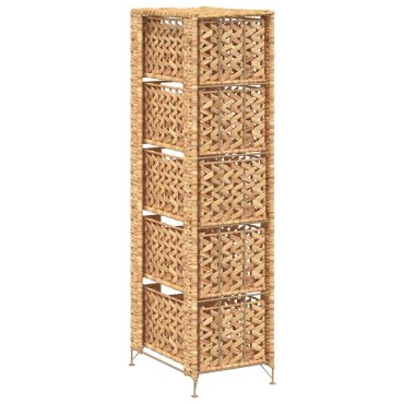 vidaXL Συρταριέρα με 5 Καλάθια 25,5x37x100cm από Υάκινθο του Νερού 1 τεμ.