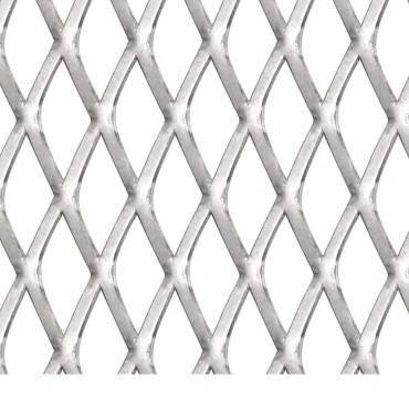 vidaXL Πλέγμα Ανεπτυγμένο 50x50cm / 20x10x2 χιλ. Ανοξείδωτο Ατσάλι