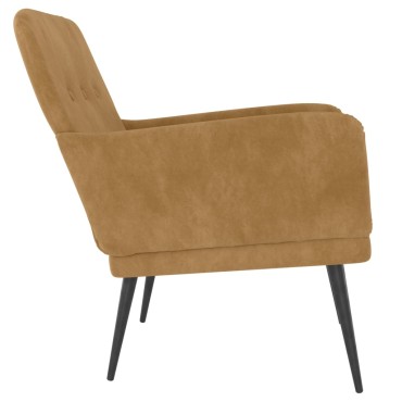 vidaXL Πολυθρόνα Καφέ 62x79x 79cm Βελούδινη 1 τεμ.