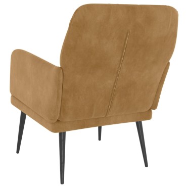 vidaXL Πολυθρόνα Καφέ 62x79x 79cm Βελούδινη 1 τεμ.
