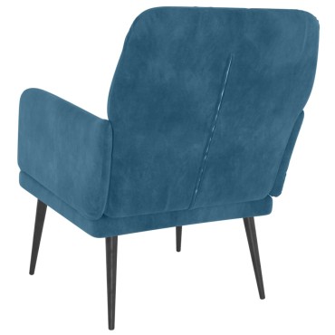 vidaXL Πολυθρόνα Μπλε 62x79x 79cm Βελούδινη 1 τεμ.