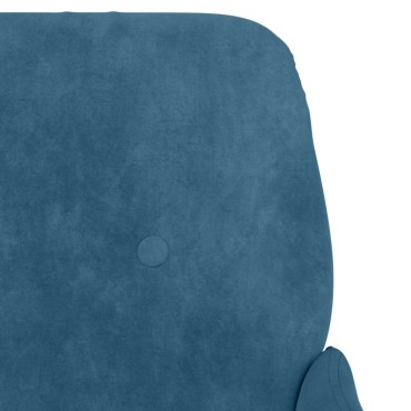 vidaXL Πολυθρόνα Μπλε 62x79x 79cm Βελούδινη 1 τεμ.