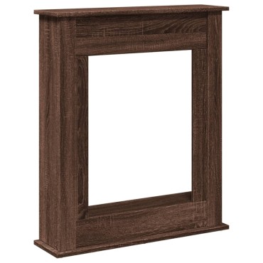 vidaXL Πλαίσιο Τζακιού Καφέ Δρυς 75x20x87,5 εκ. από Επεξ. Ξύλο