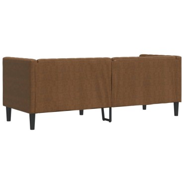 vidaXL Καναπές Chesterfield 3θέσιος Καφέ δέρμα Faux Suede Brown 194x74,5x70,5cm