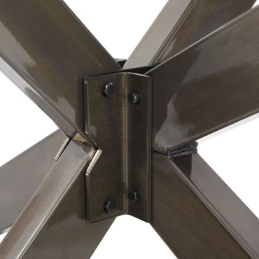 vidaXL Τραπεζαρία πόδι αράχνης σχήμα 150x78x(72-73)cm Ατσάλι