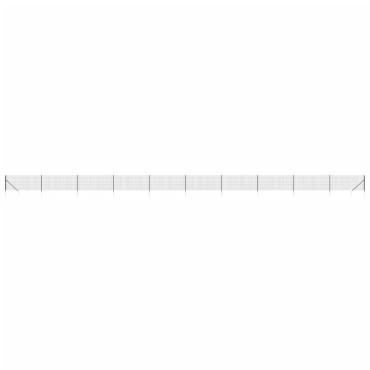 vidaXL Συρματόπλεγμα Περίφραξης Ανθρακί 1,1x25 μ. με Καρφωτές Βάσεις