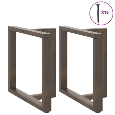 vidaXL Πόδια τραπεζαρίας σε σχήμα T 2 τεμ. 70x35x(72-73)cm Ατσάλι