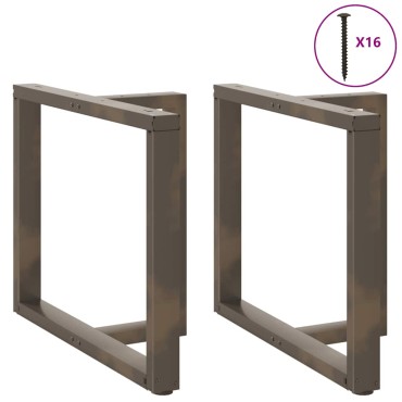 vidaXL Πόδια τραπεζαρίας σε σχήμα T 2 τεμ. 100x35x(72-73)cm Ατσάλι