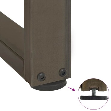 vidaXL Πόδια τραπεζαρίας σε σχήμα T 2 τεμ. 100x35x(72-73)cm Ατσάλι