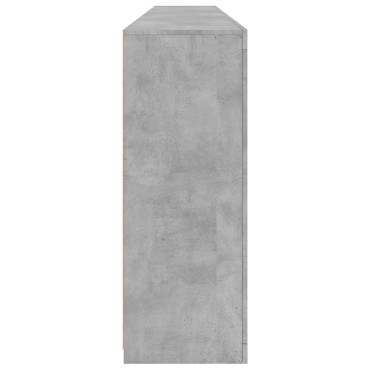 vidaXL Μπουφές με Φώτα LED Γκρι Σκυροδέματος 162x37x100cm 1 τεμ.