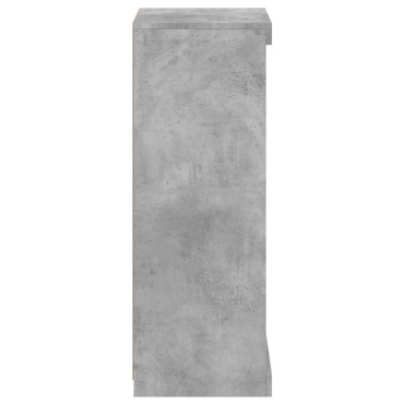 vidaXL Μπουφές με Φώτα LED Γκρι Σκυροδέματος 41x37x100cm 1 τεμ.