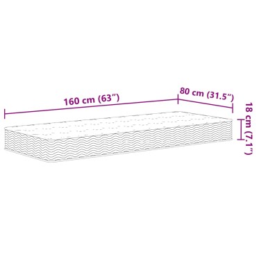vidaXL Στρώμα με Bonnell Springs για Παιδιά Μεσαία Σκληρότητα 80x160εκ 1 τεμ.